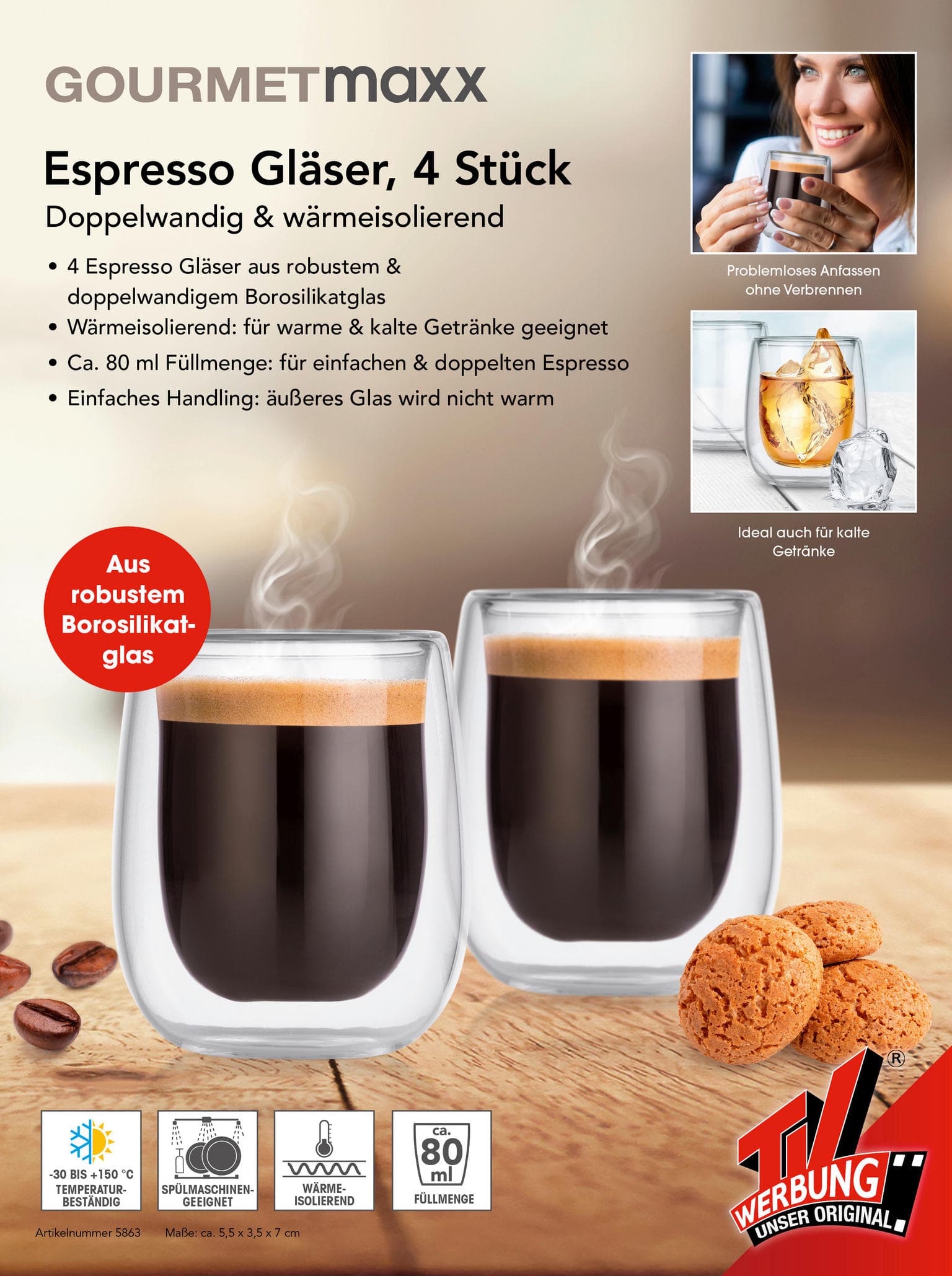 Gotat Espresso GOURMETmaxx 4 copë