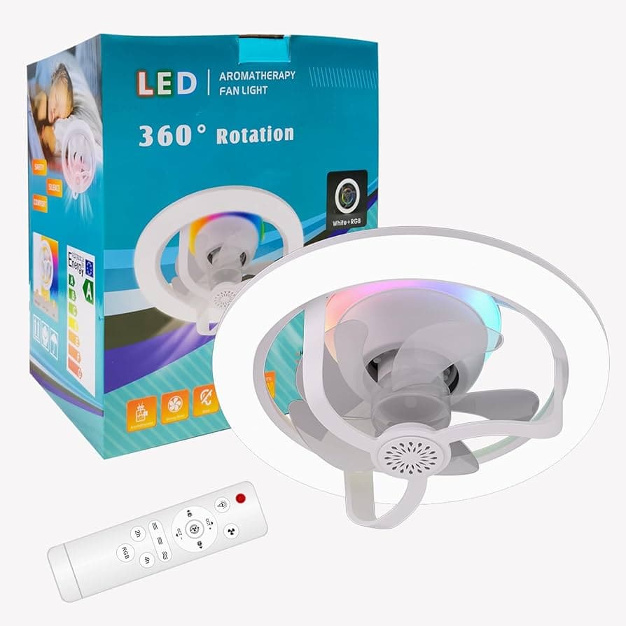 Ventilator LED Crystal me Dritë 360°