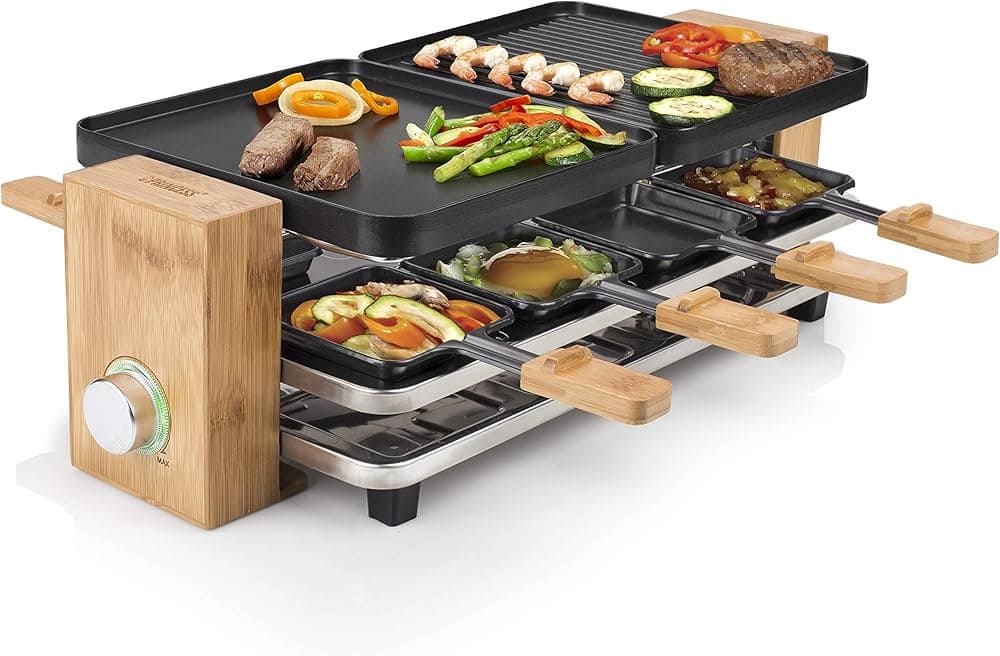 Raclette Princess Pure 8 me pllakë të kthyeshme