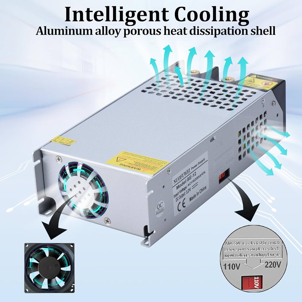 Furnizues me Energji NUOFUWEI SEC-12 12V 1000W — foto 4