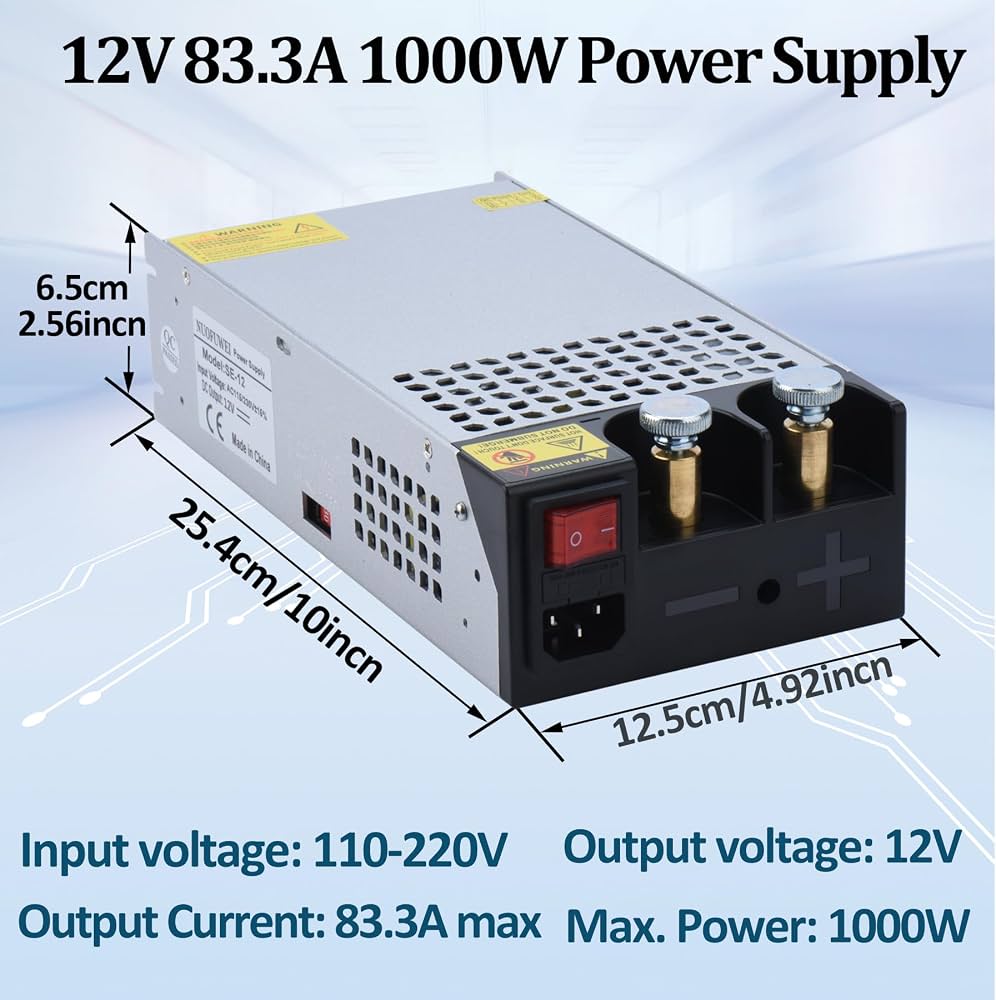 Furnizues me Energji NUOFUWEI SEC-12 12V 1000W — foto 6