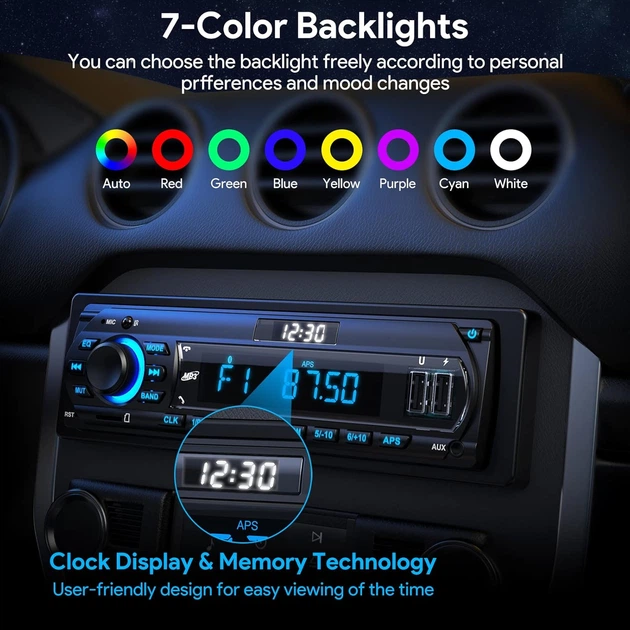Autoradio 1DIN me Bluetooth dhe USB — foto 6
