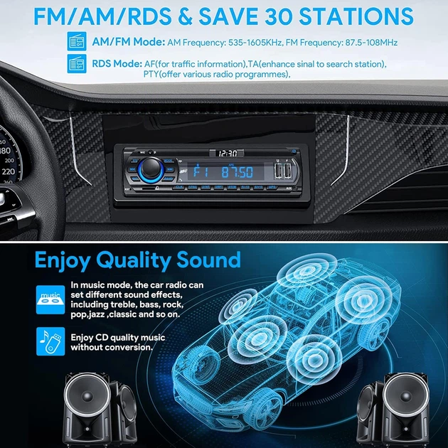 Autoradio 1DIN me Bluetooth dhe USB — foto 3